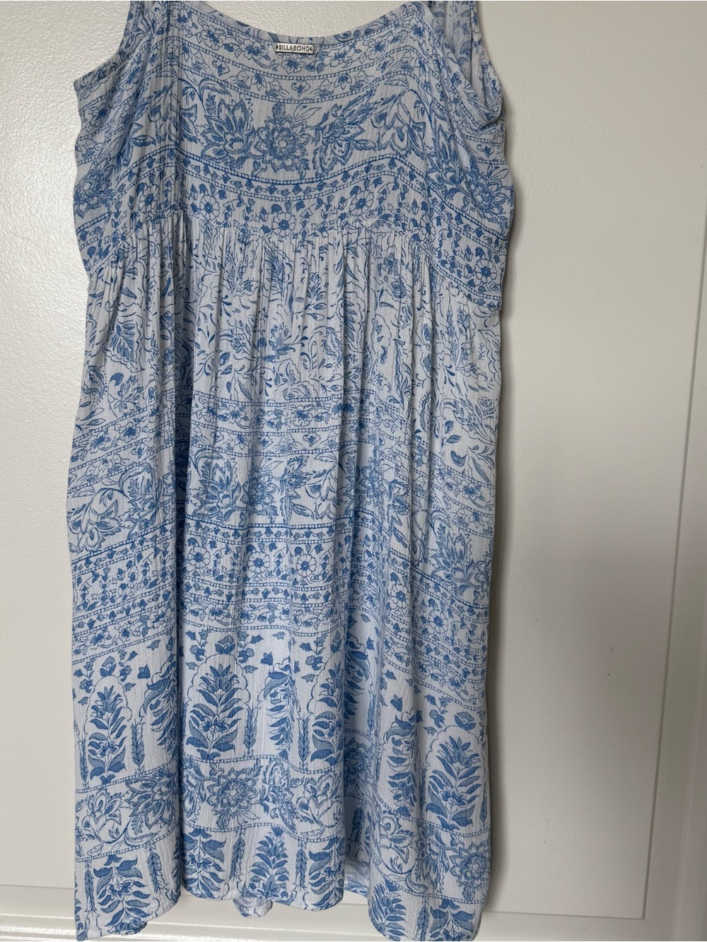 Billabong Blue and White Floral glow up mini dress - Picture 7 of 15